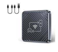 Kznifmk Adaptador Inalámbrico Carplay para Android 2 en 1 Adaptador para Automóvil Adaptador Inalámbrico Convierta Sin Problemas Android Auto con Cable una Inalámbrico B