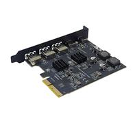 Kznifmk Adaptador PCI Express X4 A 2 Puertos Tipo C + 3 Puertos USB3.2 Gen2 10 Gbps ASM3142 + Tarjeta de Expansión USB PCIE con Chip VL822
