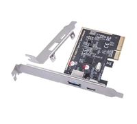 Kznifmk Adaptador PCIE USB 3.2 GEN2 10G + Tipo C 10G Tarjeta de Expansión PCI Express X4 Controlador de Chip ASM1142 para Escritorio