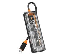 Kznifmk Adaptador USB de EstacióN de Acoplamiento de Concentrador USB 3.0 5 en 1 con USB2.0X2 USB3.0 PD100W USB-C 4K@30Hz para PC, PortáTil, TeléFono MóVil