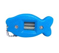 Kznifmk Afilador de Doble Cara para Patines de Hielo, PortáTil, Colgante, Cuchillas para Zapatos de Hockey sobre Hielo, Accesorios para Patines de Hielo, Azul