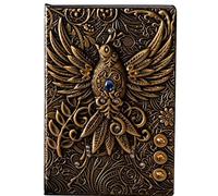 Kznifmk Anaglyph Gilding Notebook Retro Planificador Libro de Bronce ÚTiles Escolares Oficina Cultura y EducacióN B