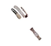 Kznifmk Anillo Abierto de Plata Multicapa para Mujer