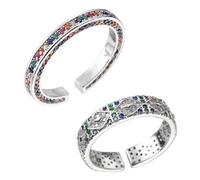 Kznifmk Anillo de Dedo Abierto Anillo Vintage Francés Anillo Femenino