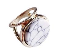 Kznifmk Anillo de Dedo Grande GeoméTrico Boho Anillo éTnico Redondo Hippie para Mujer