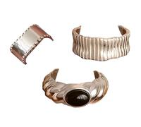 Kznifmk Anillo de Plata con Forma de Dedo Abierto, Irregular, Geométrico, para Mujer