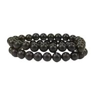 Kznifmk Aproximadamente 126 Cuentas de Piedras Preciosas Naturales de 6 Mm, Cuentas de áGata Negra, Cuentas Redondas Sueltas para Hacer Joyas con CordóN EláStico de Cristal
