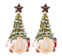 Kznifmk ÁRbol de Navidad Enano, Luces de áRbol de Navidad de Escritorio para Escritorio, Serie CláSica, Adornos NavideñOs de Resina