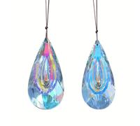 Kznifmk Atrapasueños de Cristal de 120 Mm, Paquete de 2 Atrapasoles de Prisma Grande, Adornos Colgantes para Ventanas, Colgante Rainbow Maker