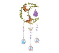 Kznifmk AtrapasueñOs de Cristal de Luna de Amatista para Colgar en la Ventana, Amuletos de Buena Suerte, Regalos para Mujeres, Navidad, AccióN de Gracias, CumpleañOs, Cristal