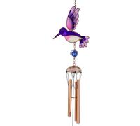 Kznifmk Atrapasueños de Pájaros Manchados, Prismas de Bolas de Cristal de Pájaros, Adorno de Cristales Colgantes, Campanillas de Viento Moradas