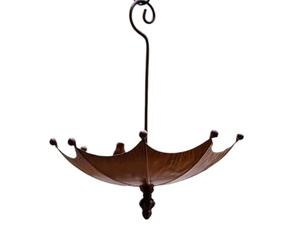 Kznifmk Bandeja de Alimentación de Pájaros Colgante, Baño de Pájaros para Exteriores, Sombrilla, Bandeja de Alimentación de Pájaros Silvestres, Bandeja de Metal para Comedero de Colibríes