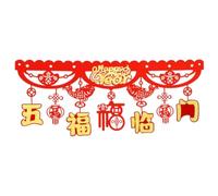 Kznifmk Bandera Roja del AñO de China 2024 Festival de del DragóN China Decorada Casa Afortunada para Celebrar C