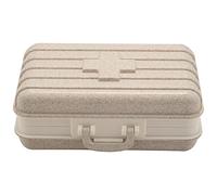 Kznifmk Beige Caja de Pastillas de Medicina Bolsa MéDica para Acampar Al Aire Libre Juego de Primeros Auxilios Juego de Supervivencia de Emergencia para Auto de Viaje de Cuidado Familiar