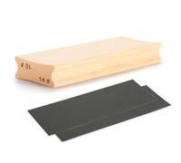 Kznifmk Bloque de Lijado de Radio de Diapasón de Guitarra de Doble Propósito 10 y 14, Bloque de Lijado Nivelador de Diapasón de Traste + Papel de Lija