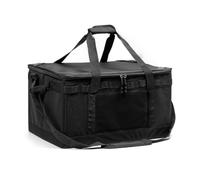 Kznifmk Bolsa de Picnic, Organizador para Acampar Al Aire Libre, Bolsa de Gran Capacidad para Picnic en la Playa, Viajes por Carretera, Actividades Familiares, Color Negro