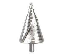 Kznifmk Broca Escalonada de 6-60 Mm, Ranura en Espiral, Agujero de Pagoda, Hoja de Metal, Broca Cónica, Vástago Triangular, Escariador Abridor de Agujeros