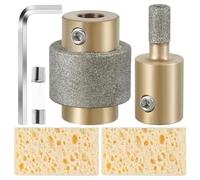 Kznifmk Brocas para Amoladora de Vidrio, Herramientas de Cabeza de Broca para Amoladora de Diamante para Vidrieras de 1 3/4 1/4 Pulgadas con Llave Hexagonal, (1 y 1/4 Pulgadas)