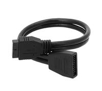 Kznifmk Cable de ExtensióN USB3.0 de Placa Base Cable de ExtensióN de 20 Chasis Cable de ExtensióN de Cabezal Recto PortáTil USB 3.0 de 19 Cables