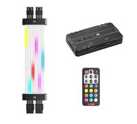 Kznifmk Cable de Fuente Alimentación para Tarjeta Gráfica ARGB de 8 Dual Cable de Extensión Alimentación RGB Cable de Fuente de Alimentación RGB para Tarjetas Gráficas 30XX 40XX A