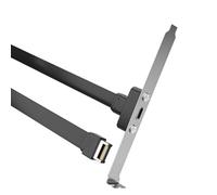 Kznifmk Cable Deflector USB3.1 de 19 /Type-E una Type-C Chasis Madre Frontal C bit PCI 10 Gbps Cable Plano Corto de 80 Cm