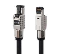 Kznifmk Cable Ethernet 10G Cat8 20000Kpbs Cable de Red Ethernet SSTP UTP de Alta Velocidad para TV, Portátiles, Enrutador, Cable RJ45 de 2M de