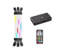 Kznifmk Cable Fuente Alimentación para Tarjeta Gráfica ARGB de 3 X 8, Cable Extensión Alimentación RGB, Cable Fuente Alimentación RGB para Tarjetas Gráficas 30XX 40XX, Color Negro