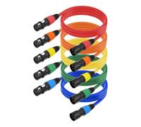 Kznifmk Cables XLR Cable de Micrófono XLR Macho A Hembra con Cable de Extensión de Micrófono Blindado Balanceado de 3 5 Piezas