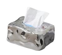 Kznifmk Caja de PañUelos Retro con Gemas de Viento y, Caja de Papel de CeráMica Creativa para el Hogar, Decoraciones Ins para Dormitorio, Adornos Exclusivos.