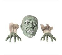 Kznifmk Calavera Decorativa de Halloween con un Juego de Piezas de Calavera Aterradora Adornos de Esqueleto para la HabitacióN Secreta del Bar de la Casa Embrujada