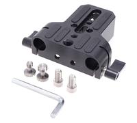 Kznifmk CáMara Abrazadera de Tubo de Doble Orificio de 15 mm Base de Accesorios de InclinacióN PanoráMica Placa de InstalacióN RáPida y Base de Conducto de Jaula para Conejos