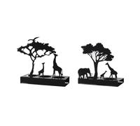Kznifmk Candelero de Metal Decoración del Hogar Candelero Europeo de Hierro Forjado Adorno de Metal de Elefante y Ciervo D