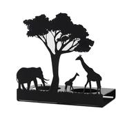 Kznifmk Candelero de Metal Decoración del Hogar Candelero Europeo de Hierro Forjado Adorno de Metal de Elefante y Ciervo A