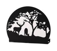 Kznifmk Candelero de Metal Decoración del Hogar Candelero Europeo de Hierro Forjado Adorno de Metal de Elefante y Ciervo C