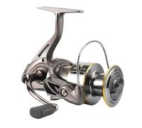 Kznifmk Carrete de Pesca Luya, Rueda Giratoria de Metal para Lanzamiento A Larga Distancia, Carrete Giratorio, Engranaje para Carrete (Bola de Agarre de Goma Suave), B