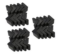 Kznifmk Caucho Cubierta Almohadilla de Pies de Hierro de Angulo de Forma L 30 Piezas Negro