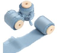 Kznifmk Cinta de de 4 cm X 4,5 M, Cinta, Cinta de Regalo, Cinta de Tela para Boda, Cinta de Seda, Cinta Hecha A Mano para Invitaciones de Boda, de Novia, Embalaje de Regalo