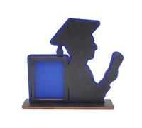 Kznifmk Clase de 2024 de Graduación Mesa de Madera de Fotos de Graduación Adornos de Escritorio para el Hogar Se Adapta una Retratos Verticales,A