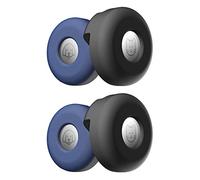 Kznifmk Collar de Perro (Paquete de 4), de Silicona para Collar de Mascotas para, Estuche de Etiqueta de Aire Anti-Perdida Soporte de Lazo para Mascotas Negro + Azul