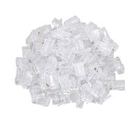 Kznifmk Conector RJ45 6U Cat6 Cat6A Jack UTP Paso Chapado en una TravéS de Cables Ethernet Red RJ-45 Enchufe 100Pcs