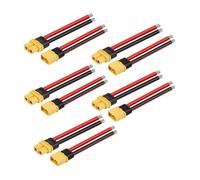 Kznifmk Conectores Hembra y Macho de 5 Pares con Cable de Silicona de 100 mm y 10 AWG para Batería Lipo RC FPV Racing Drone