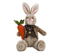 Kznifmk Conejito de Pascua de Felpa, Conejos Hechos una Mano, Conejos de Canasta de Pascua, Estatuilla del Favor de Fiesta del Conejito, Decoración Navideña de Mesa de A