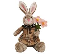 Kznifmk Conejito de Pascua de Felpa, Conejos Hechos una Mano, Conejos de Canasta de Pascua, Estatuilla del Favor de Fiesta del Conejito, Decoración Navideña de Mesa de PrimaveraB