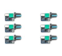 Kznifmk Controlador de Velocidad PWM del Regulador Ventilador Carcasa de Computadora de 6 Uds. Controlador Regulador Ventilador Silencioso de Baja Potencia de 4 de Una Vía de 12 V