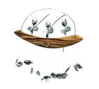 Kznifmk Cuchara de Pescador Hecha A Mano, Escultura de, Carillón de Viento, Cuchara, Esculturas de, Carillón de Viento, Decoración de Jardín para el Hogar Al Aire Libre,A