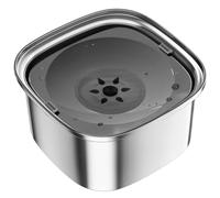Kznifmk Cuenco Agua para Perros 3 litros Cuenco para Perros Acero Inoxidable 101 Oz Sin Derrames Cuenco de Agua para Comida para Perros de Gran Capacidad Alimentador de Agua Lento Gris