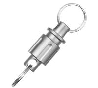 Kznifmk de AleacióN de Titanio con Hebilla Universal para Coche Mini Colgante con Hebilla Giratoria-Plata