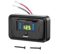 Kznifmk de Corriente USB para RV de 12 V-24 V PD3.0 USB C 36 W + QC3.0 Dual de 18 W, 3 Puertos, Accesorios para Cargador de Coche, Autobús, RV, Camión C