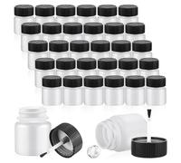 Kznifmk de Pintura para Retoque de 120 Piezas, Contenedor Vacío de Pintura para Retoque de 30 Ml con Cepillo y Bola Mezcladora para Reparación de Virutas de Automóviles