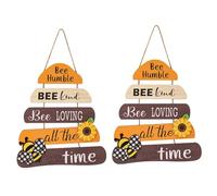 Kznifmk Decoración de la Puerta del Hogar Tipo B, Abeja, Bondad, Abeja, Feliz Día de Acción de Gracias, Señal de, Decoración de la Puerta Delantera